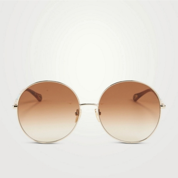 ☀️Chloe Round Gold Sunglasses - Picture 2 of 3